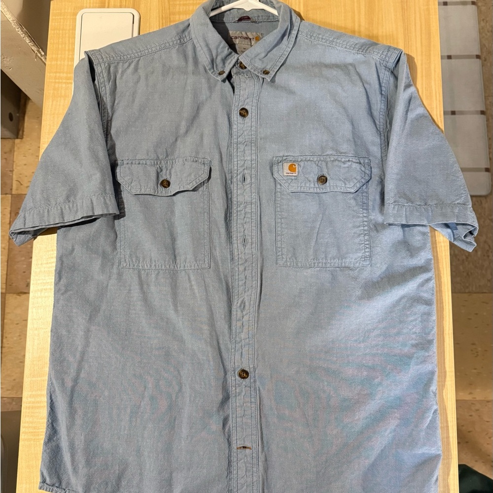 Carhartt Light Blue Casual Button Down Shirt